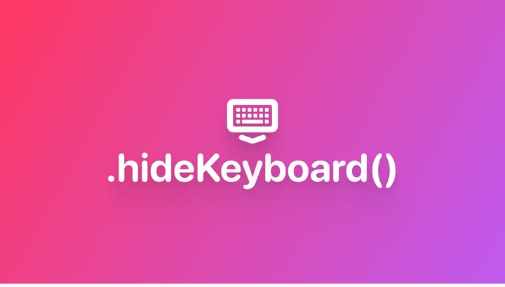 为 App 添加主动收起键盘功能